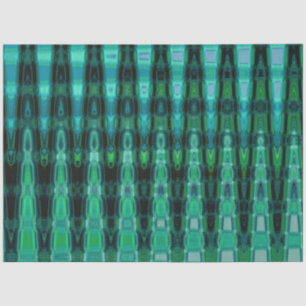Papel De Seda Desacuerdo abstracto Verde azulado de Boho
