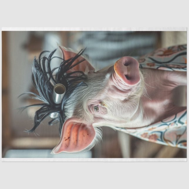 Papel De Seda Desahuciar a Pig Penelope en el Salón (Anverso)