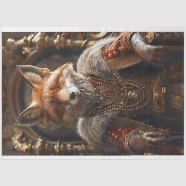 Papel De Seda Desahuciar al Rey Fox en el Henhouse (Anverso)