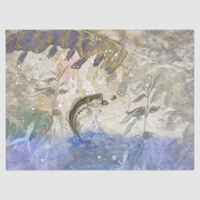 Papel De Seda Desahucio de pescadores de Bass Fish (Anverso)