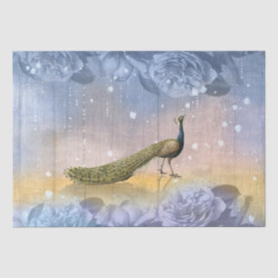 Papel De Seda Desahucio de Rosas azules de Peacock