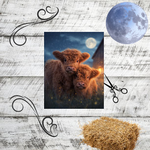 Papel De Seda Desalojar a mamá y bebé en la noche iluminada por 