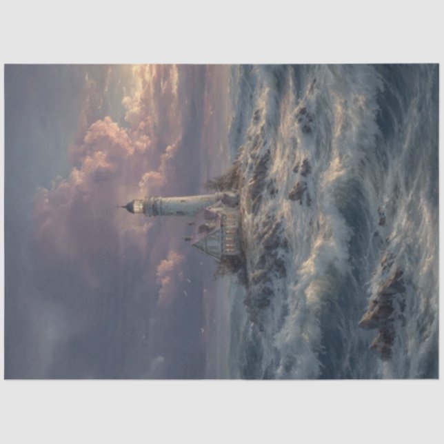 Papel De Seda Desalojar los mares de tormenta del faro (Anverso)