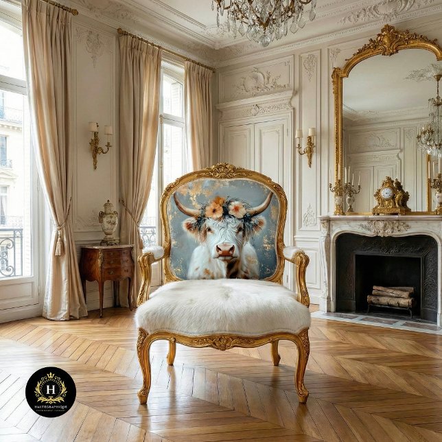 Papel De Seda Desalojo de granja de Highland Cow Rustic Boho (Subido por el creador)