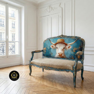 Papel De Seda Desalojo de granja de Highland Cow Rustic Boho