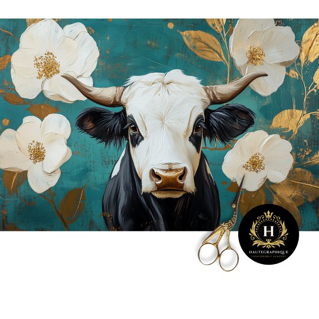 Papel De Seda Desalojo de granja de Highland Cow Rustic Boho (Subido por el creador)