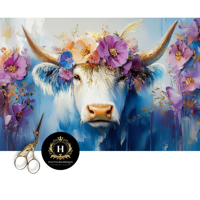 Papel De Seda Desalojo de granja de Highland Cow Rustic Boho (Subido por el creador)