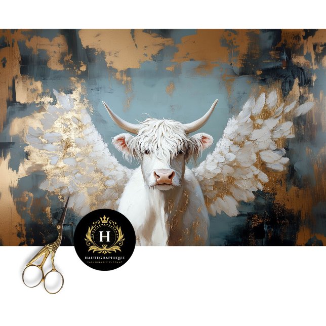 Papel De Seda Desalojo de granja de Highland Cow Rustic Boho (Subido por el creador)