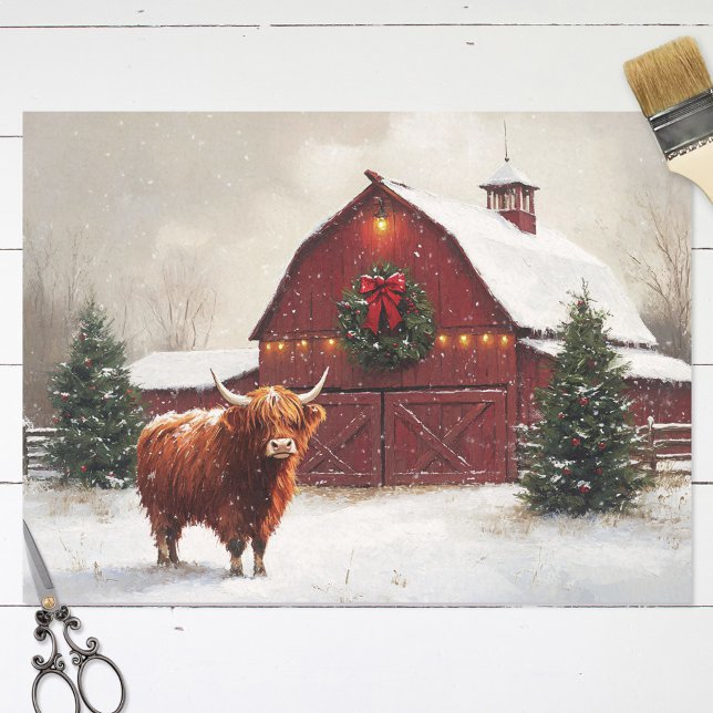 Papel De Seda Desalojo de Navidades de los 'Red Barn' de la vaca (Subido por el creador)