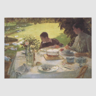 Papel De Seda Desayuno en el jardín