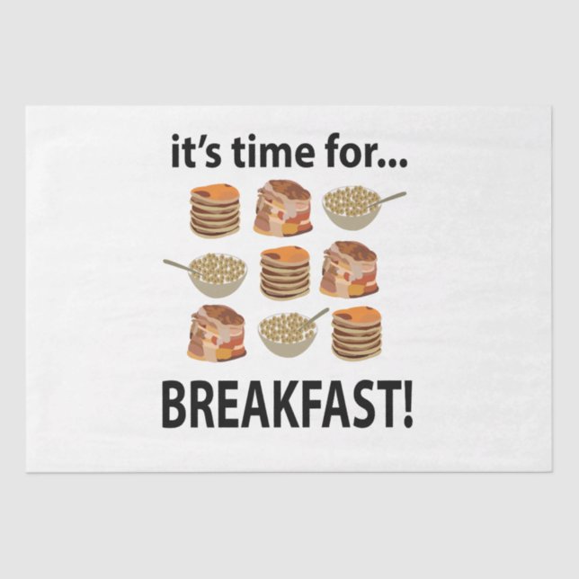 Papel De Seda Desayuno Es Hora De Desayunar (Anverso)