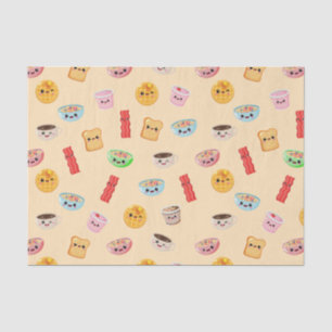 Papel De Seda Desayuno japonés estilo Kawaii Comida Café Bacon