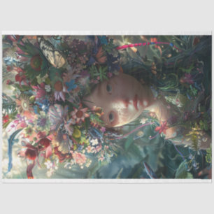 Papel De Seda Descarga de Chica de hadas cubiertas de flores