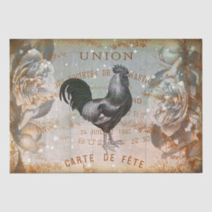 Papel De Seda Descenso de Ephemera de Rooster Vintage