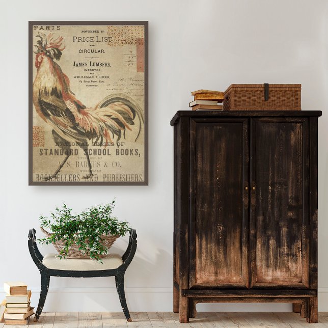 Papel De Seda Descenso del gallo de época y de la efemera (Subido por el creador)