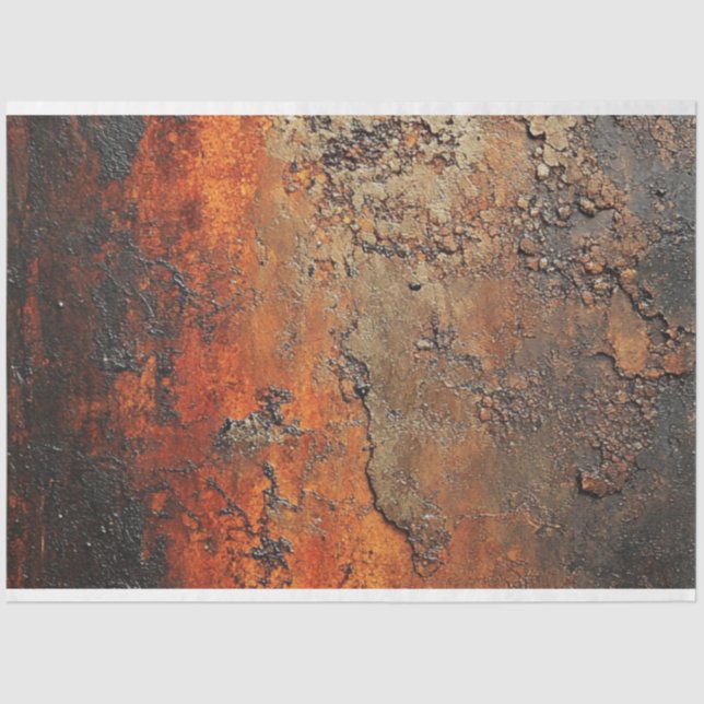 Papel De Seda Descifrar Copper Patina Faux Finish (Anverso)