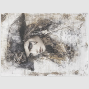 Papel De Seda Descifrar el esbozo del Gorra de Pirate Lady Pirat