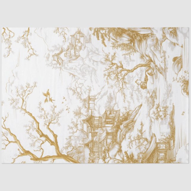 Papel De Seda Descifrar el paisaje chino (Anverso)