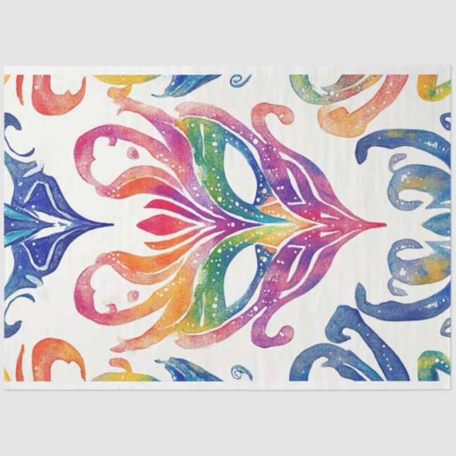 Papel De Seda Descifrar la máscara de mardi gras (Anverso)