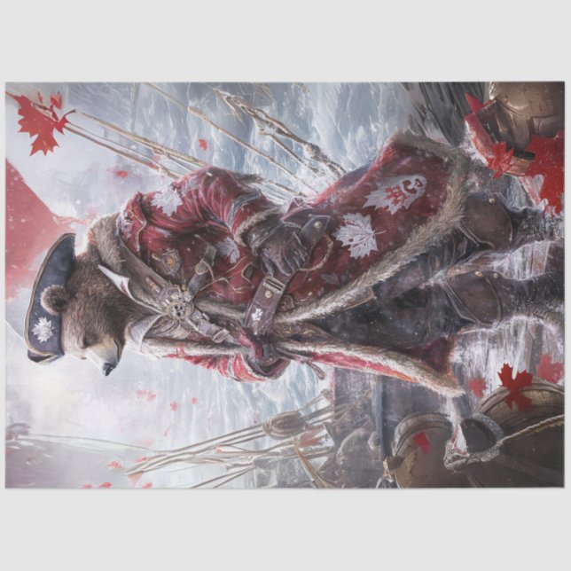 Papel De Seda Descifrar oso pirata canadiense en el mar (Anverso)