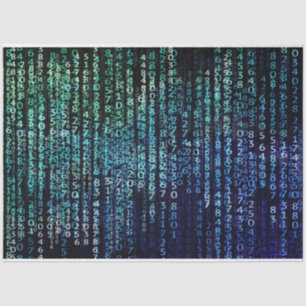 Papel De Seda Descodificación de código binario de matriz tecnol