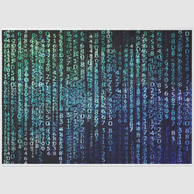 Papel De Seda Descodificación de código binario de matriz tecnol (Anverso)