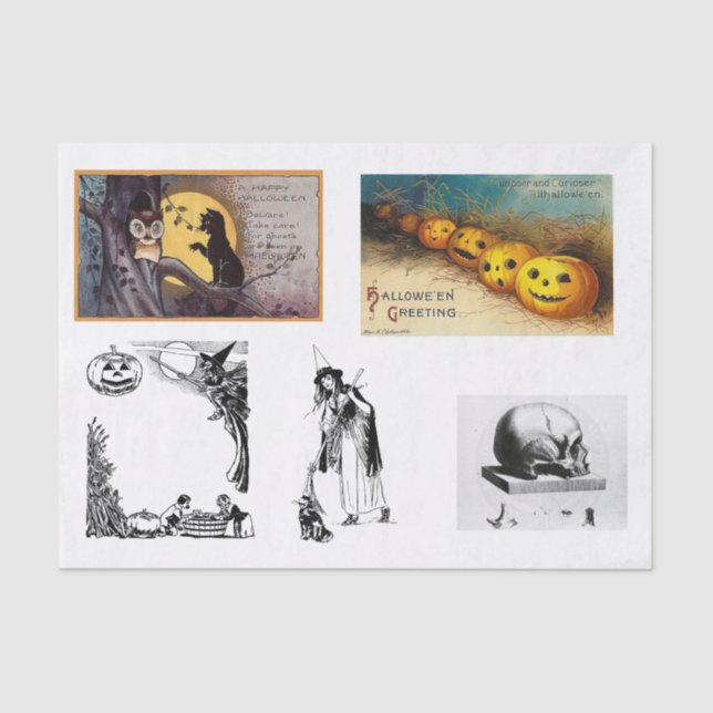 Papel De Seda Descomposición de la colección de Halloween (Anverso)