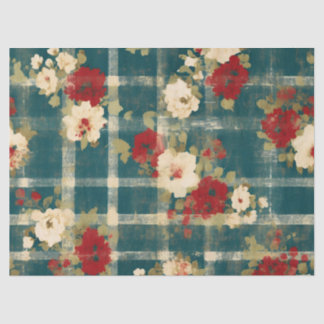 Papel De Seda Descomposición floral de grunge de pasto con probl