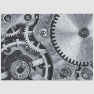 Papel De Seda Descomposición gris de los engranajes del volante 