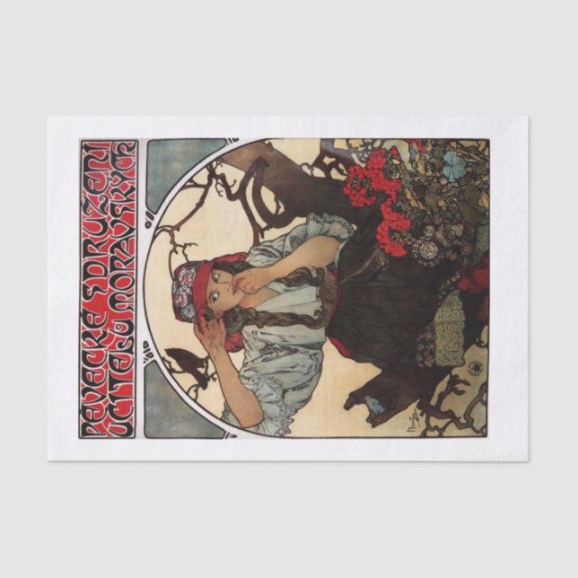 Papel De Seda Desconexión artística mucha de época (Anverso)