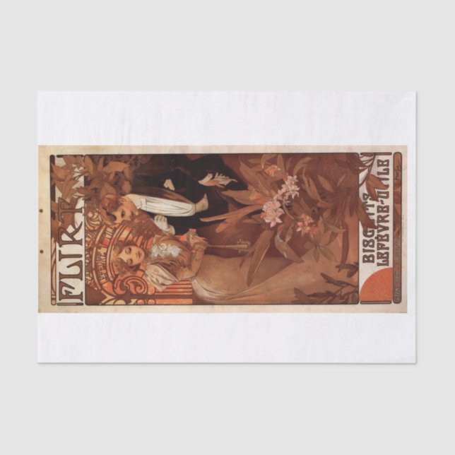 Papel De Seda Desconexión artística mucha de época (Anverso)