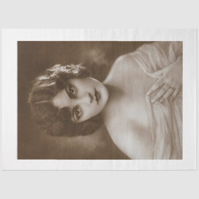 Papel De Seda Desconexión Chica de la época de los años 20 (Anverso)