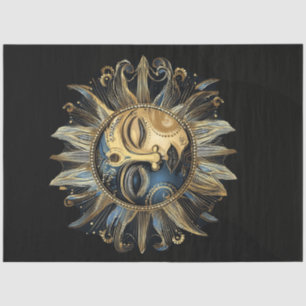 Papel De Seda Desconexión Creciente Intrincado Sol Celeste