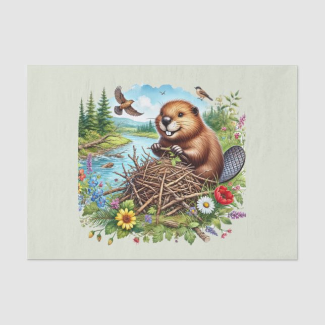 Papel De Seda Desconexión de amantes de castores pequeños (Anverso)