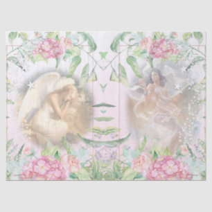 Papel De Seda Desconexión de ángeles y flores