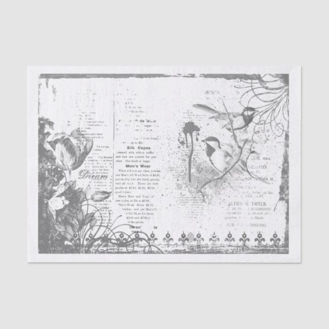 Papel De Seda Desconexión de aves francesas (Anverso)