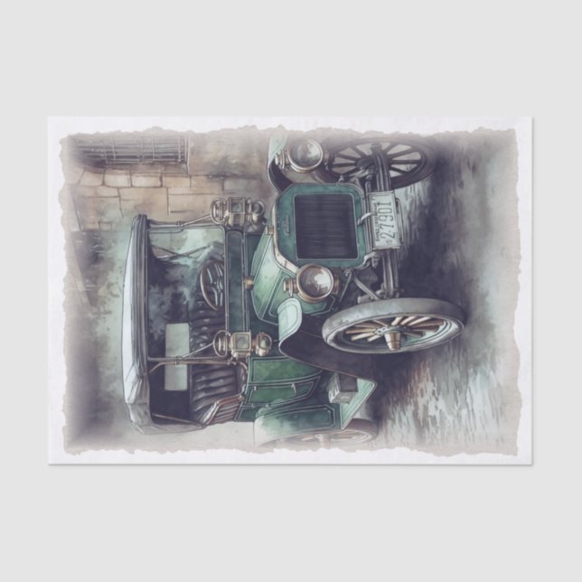 Papel De Seda Desconexión de coches de época (Anverso)