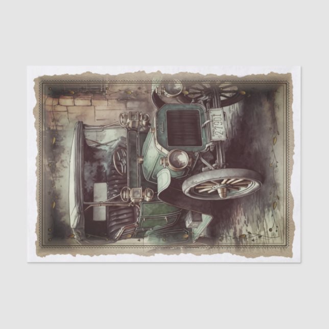 Papel De Seda Desconexión de coches de época victoriana (Anverso)