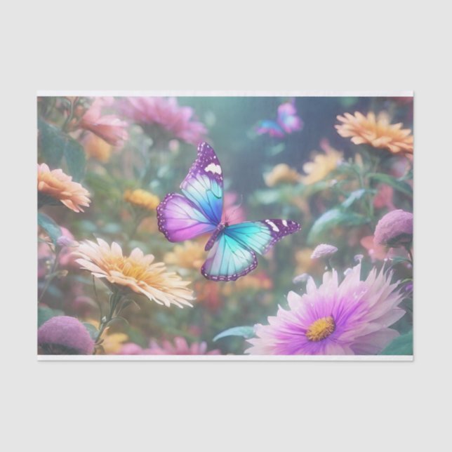 Papel De Seda Desconexión de cosecha de mariposa (Anverso)