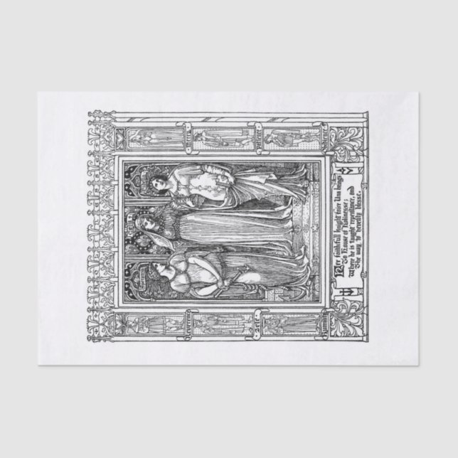 Papel De Seda Desconexión de damas medievales (Anverso)