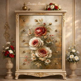 Papel De Seda Desconexión de encanto de Rosa Vintage