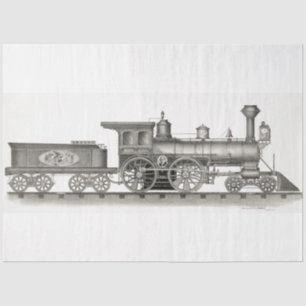 Papel De Seda Desconexión de Ephemera de Vintage Train Engine
