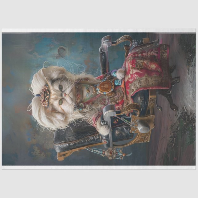 Papel De Seda Desconexión de gato de Moda hippie (Anverso)