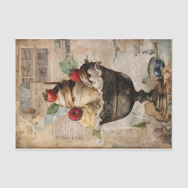 Papel De Seda Desconexión de helados Sundae Collage (Anverso)