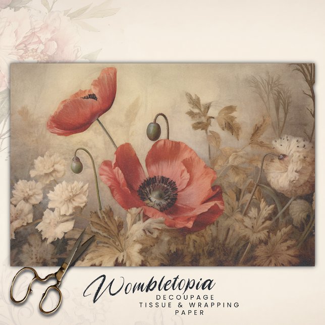 Papel De Seda Desconexión de la amapola botánica de la amapola r (Subido por el creador)