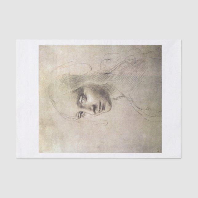 Papel De Seda Desconexión de la cara del chica Da Vinci (Anverso)