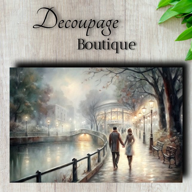 Papel De Seda Desconexión de la cita con el crepúsculo (Twilight Rendezvous Decoupage Tissue Paper)