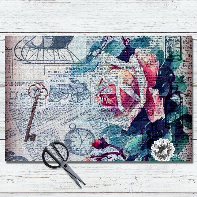 Papel De Seda Desconexión de la clave floral de la efemera (Subido por el creador)