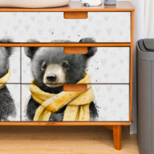 Papel De Seda Desconexión de la guardería de dos osos negros