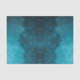 Papel De Seda Desconexión de Lacy Turquoise Grunge